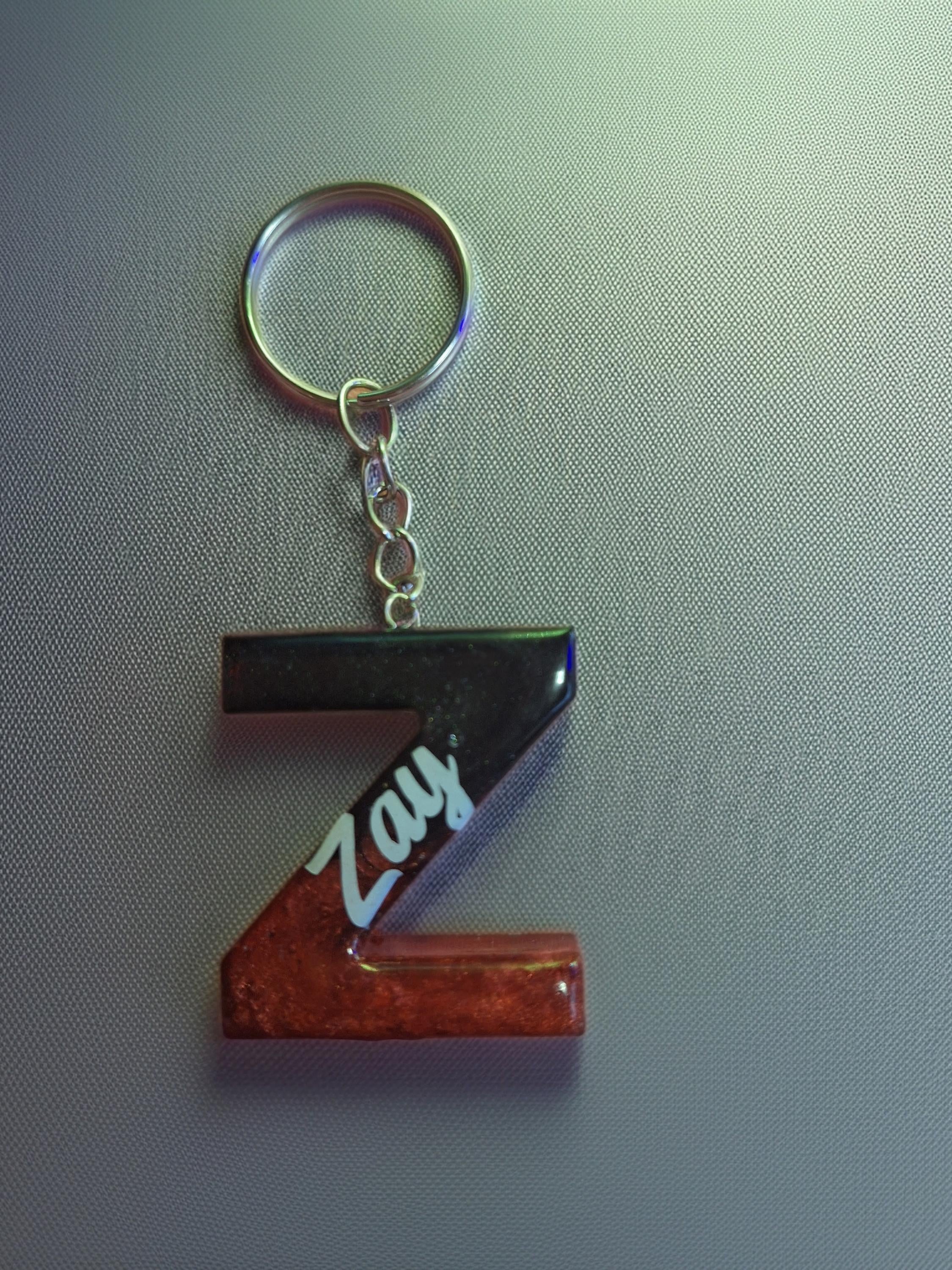 Custom Resin Letter Keychain | Pressed Flower Initial | Personalized Bag Charm | Gift for Her