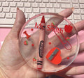 Custom Resin Coaster Set of 2 | Personalized Handmade Drink Coasters | Colorful Embedded Design | Teacher Nurse Office Gift | Unique Home Decor