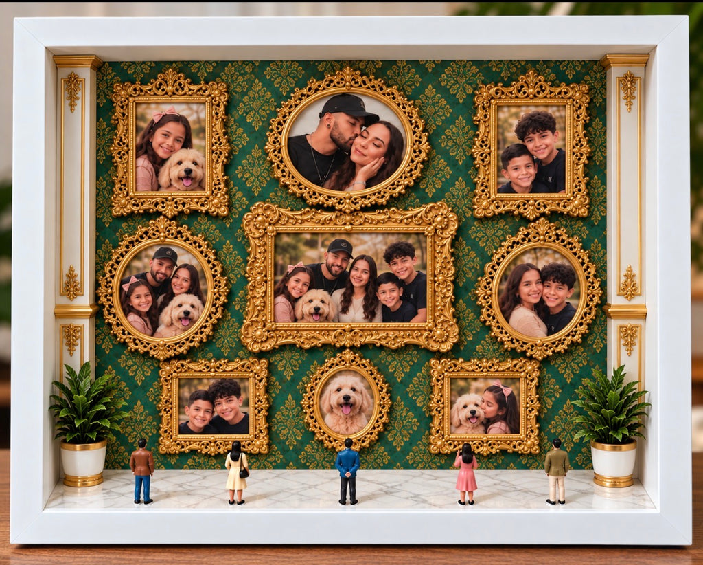 Personalized “Museum of Us” Shadowbox – Custom Miniature Photo Gallery