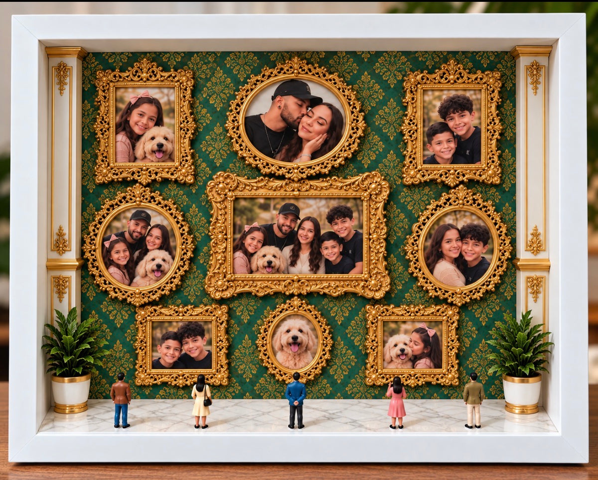 Personalized “Museum of Us” Shadowbox – Custom Miniature Photo Gallery