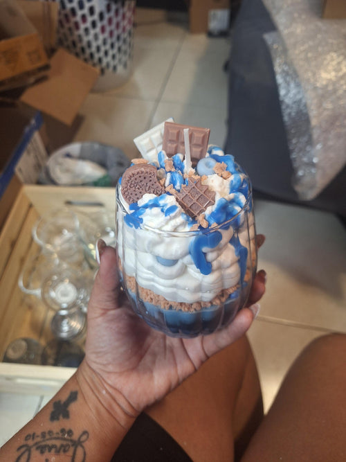 Blueberry Dessert Candle | Cinnamon Blueberry Waffles & Vanilla Scented Candle | Sweet Bakery Inspired Handmade Candle | Cozy Home Fragrance
