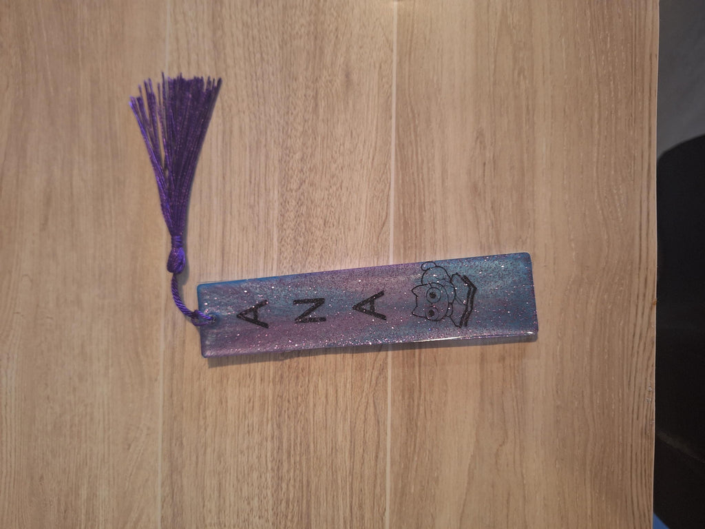 Handcrafted Epoxy Resin Bookmark | Personalized Custom Name Bookmark | Floral & Elegant Reading Gift | Custom Color Tassel Bookmark for Book Lovers