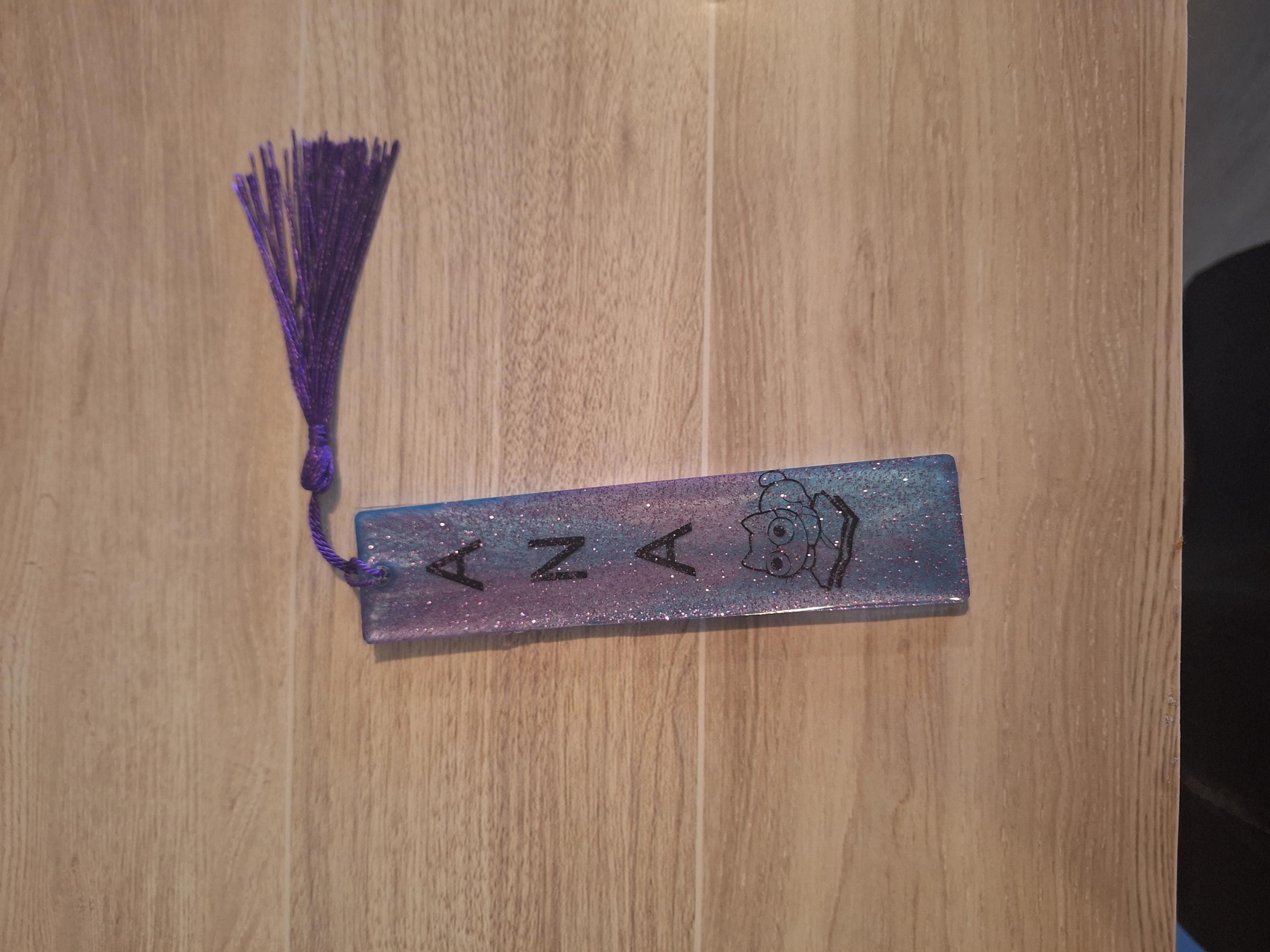 Handcrafted Epoxy Resin Bookmark | Personalized Custom Name Bookmark | Floral & Elegant Reading Gift | Custom Color Tassel Bookmark for Book Lovers