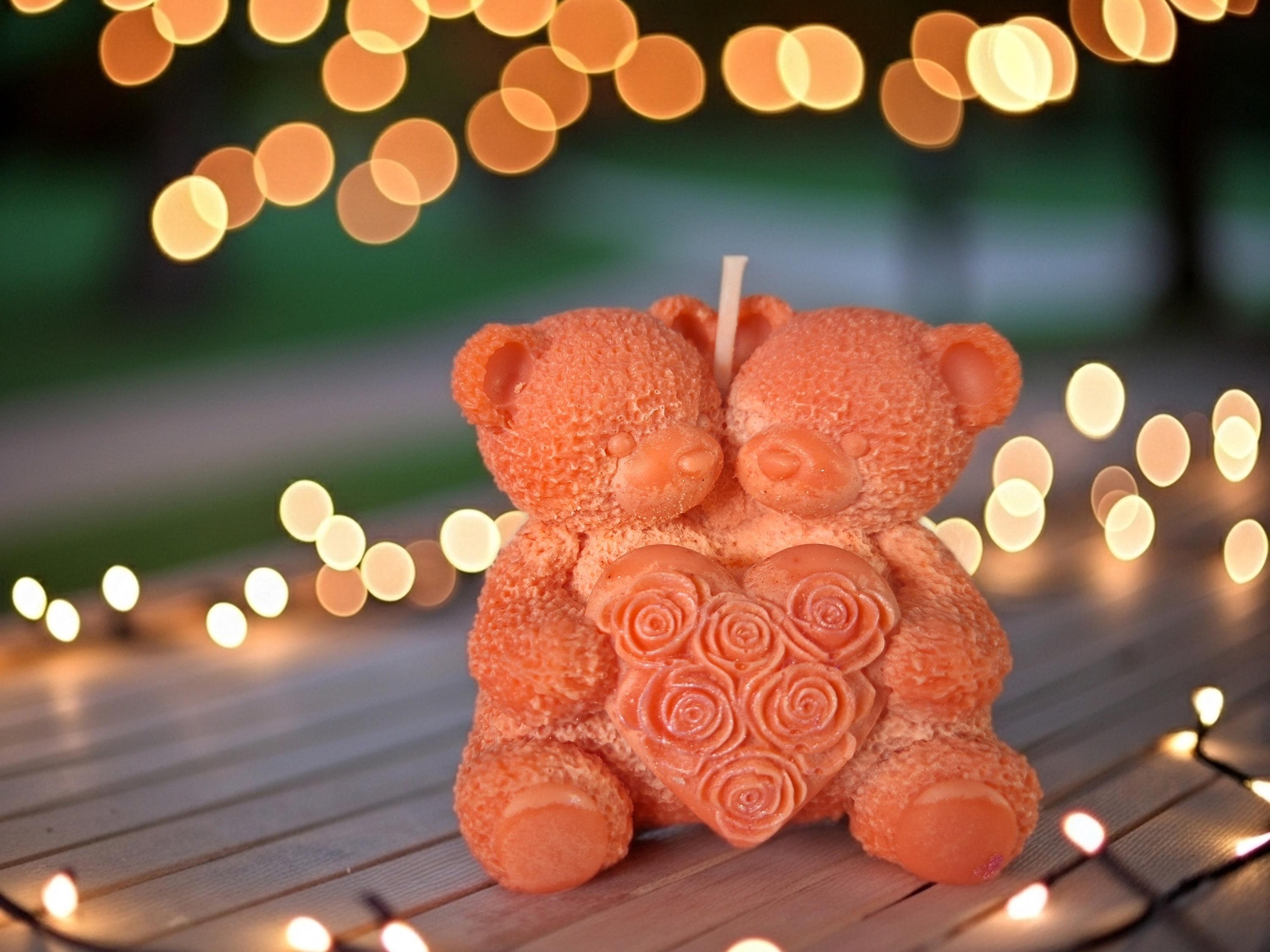 HandmadeTeddy Bear candle 100 % soy wax