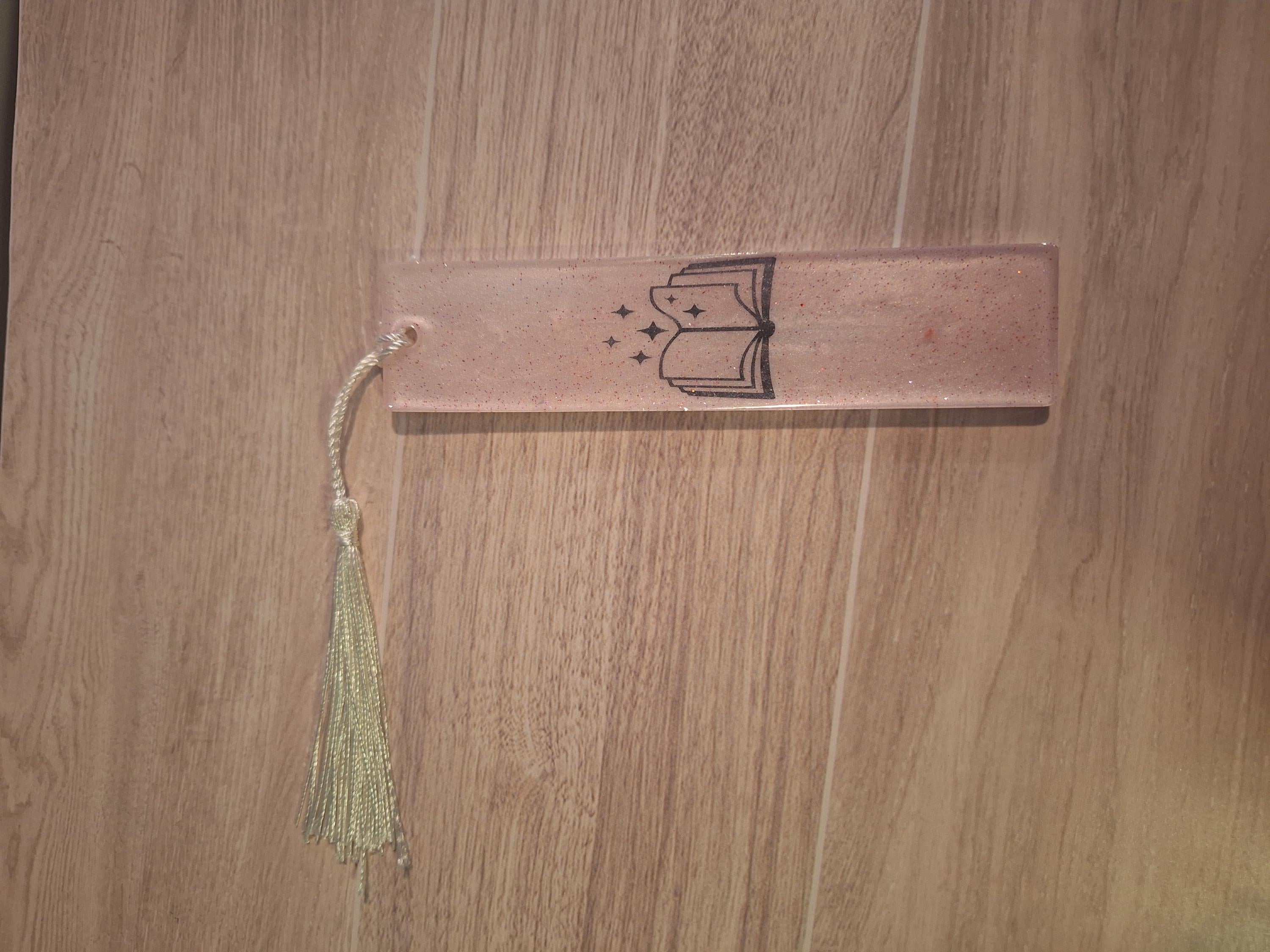 Handcrafted Epoxy Resin Bookmark | Personalized Custom Name Bookmark | Floral & Elegant Reading Gift | Custom Color Tassel Bookmark for Book Lovers