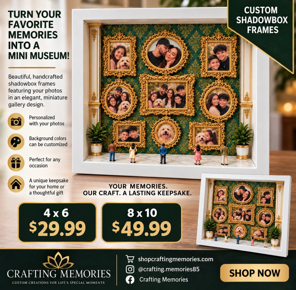 Personalized “Museum of Us” Shadowbox – Custom Miniature Photo Gallery