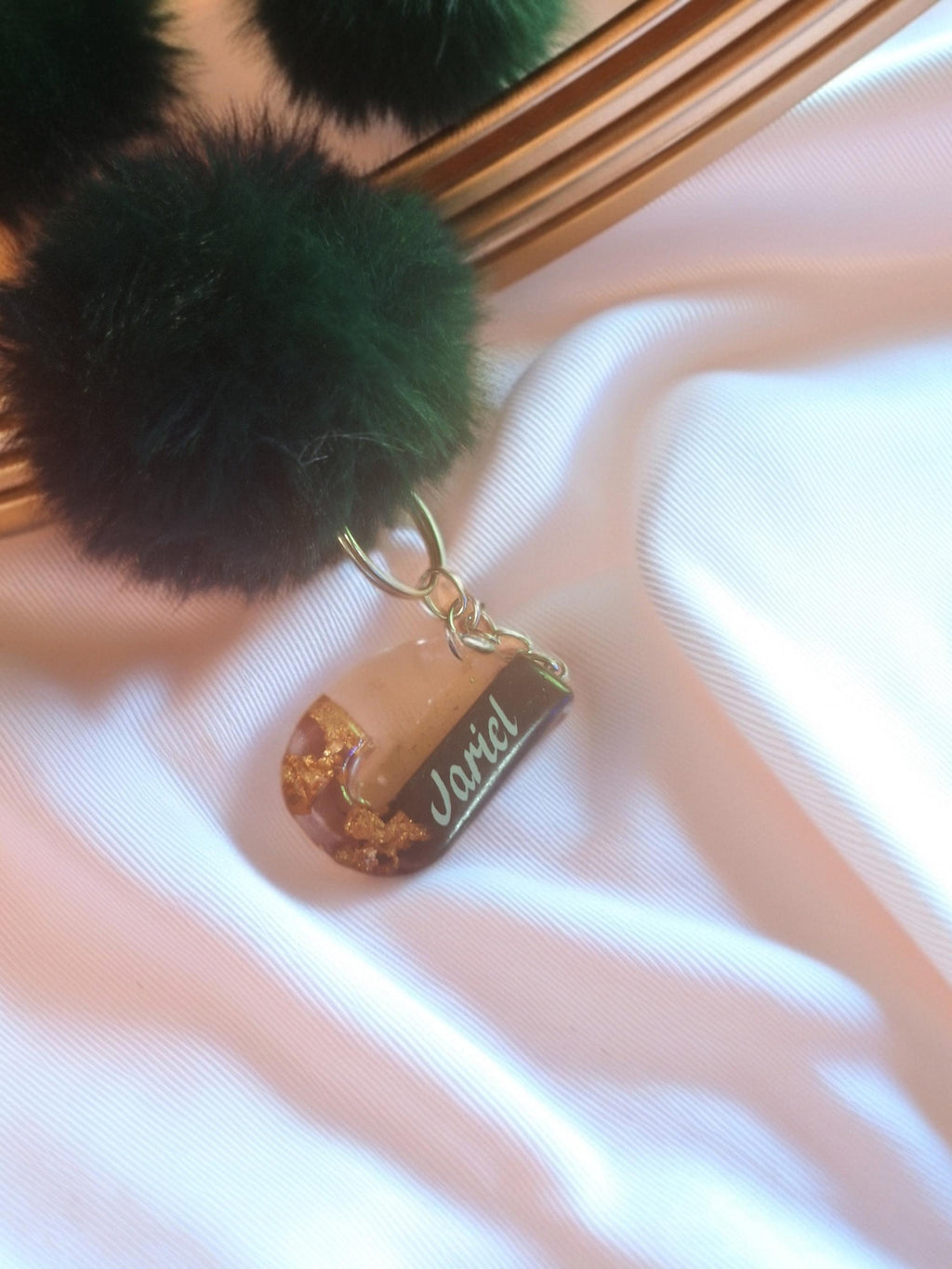Custom Resin Letter Keychain | Pressed Flower Initial | Personalized Bag Charm | Gift for Her