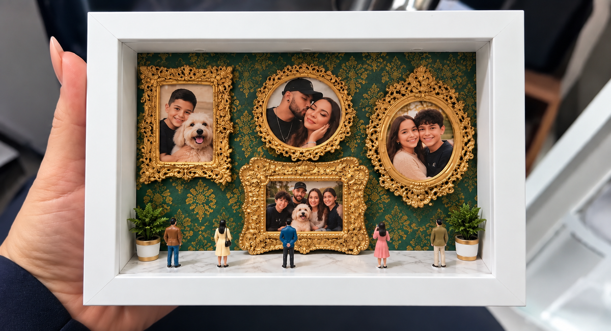 Personalized “Museum of Us” Shadowbox – Custom Miniature Photo Gallery