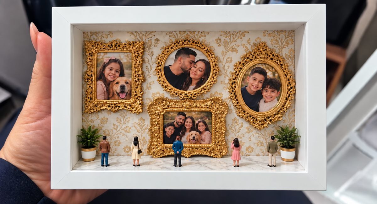 Personalized “Museum of Us” Shadowbox – Custom Miniature Photo Gallery