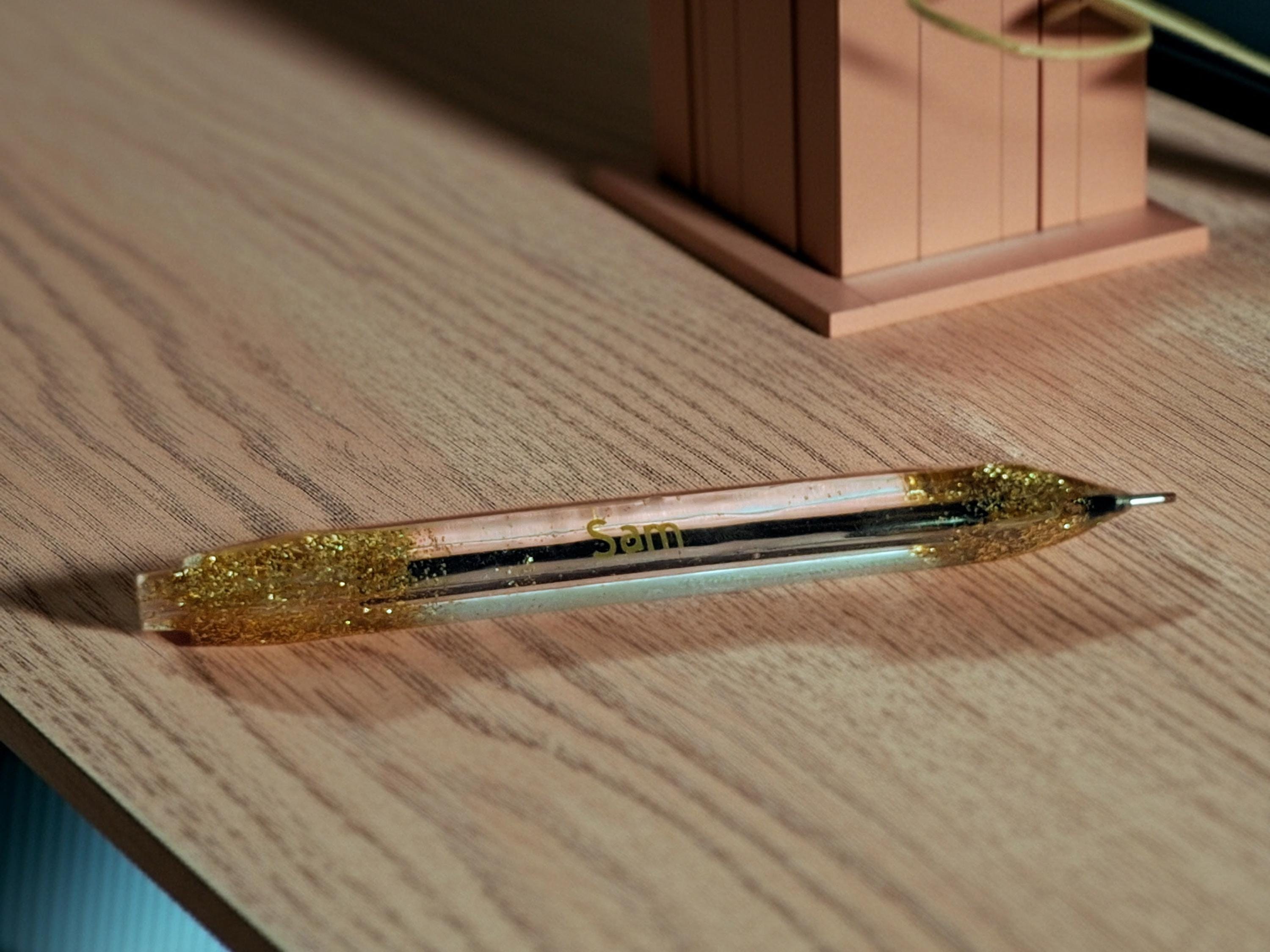Custom Epoxy Resin Pen | Personalized Glitter Name Pen | Refillable InkJoy Gel Pen | Handmade Teacher & Nurse Gift | Sparkle Writing Pen