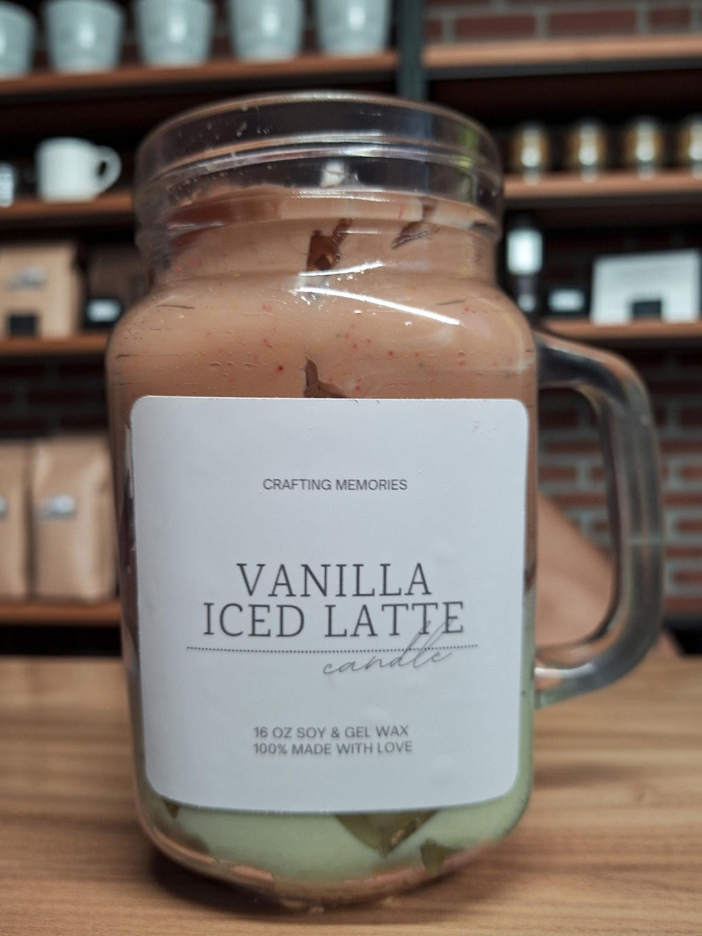 Vanilla Iced Latte Candle | Coffee & Vanilla Scented Handmade Candle | Cozy Café Inspired Home Decor | Gift for Coffee Lovers