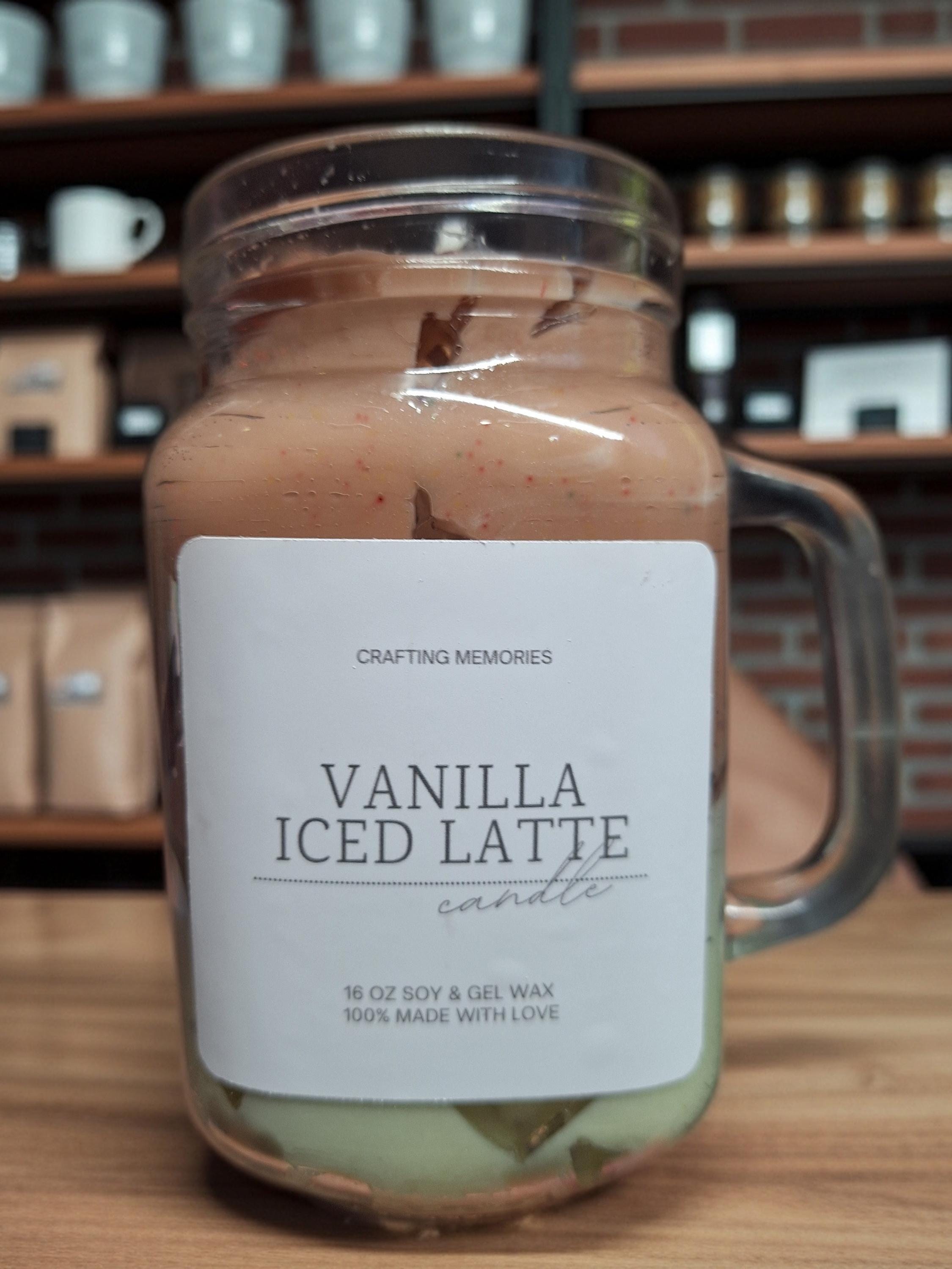 Vanilla Iced Latte Candle | Coffee & Vanilla Scented Handmade Candle | Cozy Café Inspired Home Decor | Gift for Coffee Lovers
