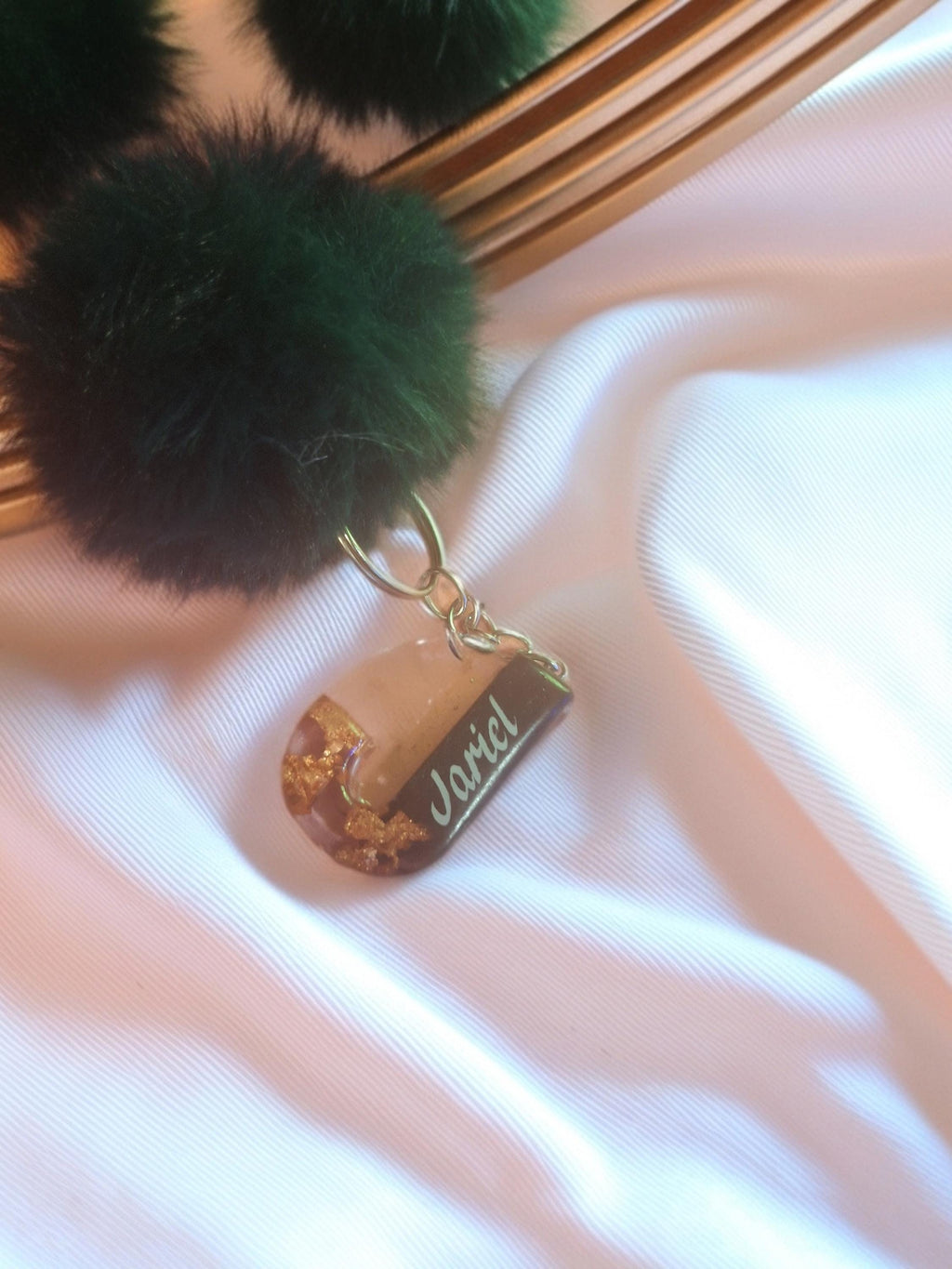 Custom Resin Letter Keychain | Pressed Flower Initial | Personalized Bag Charm | Gift for Her
