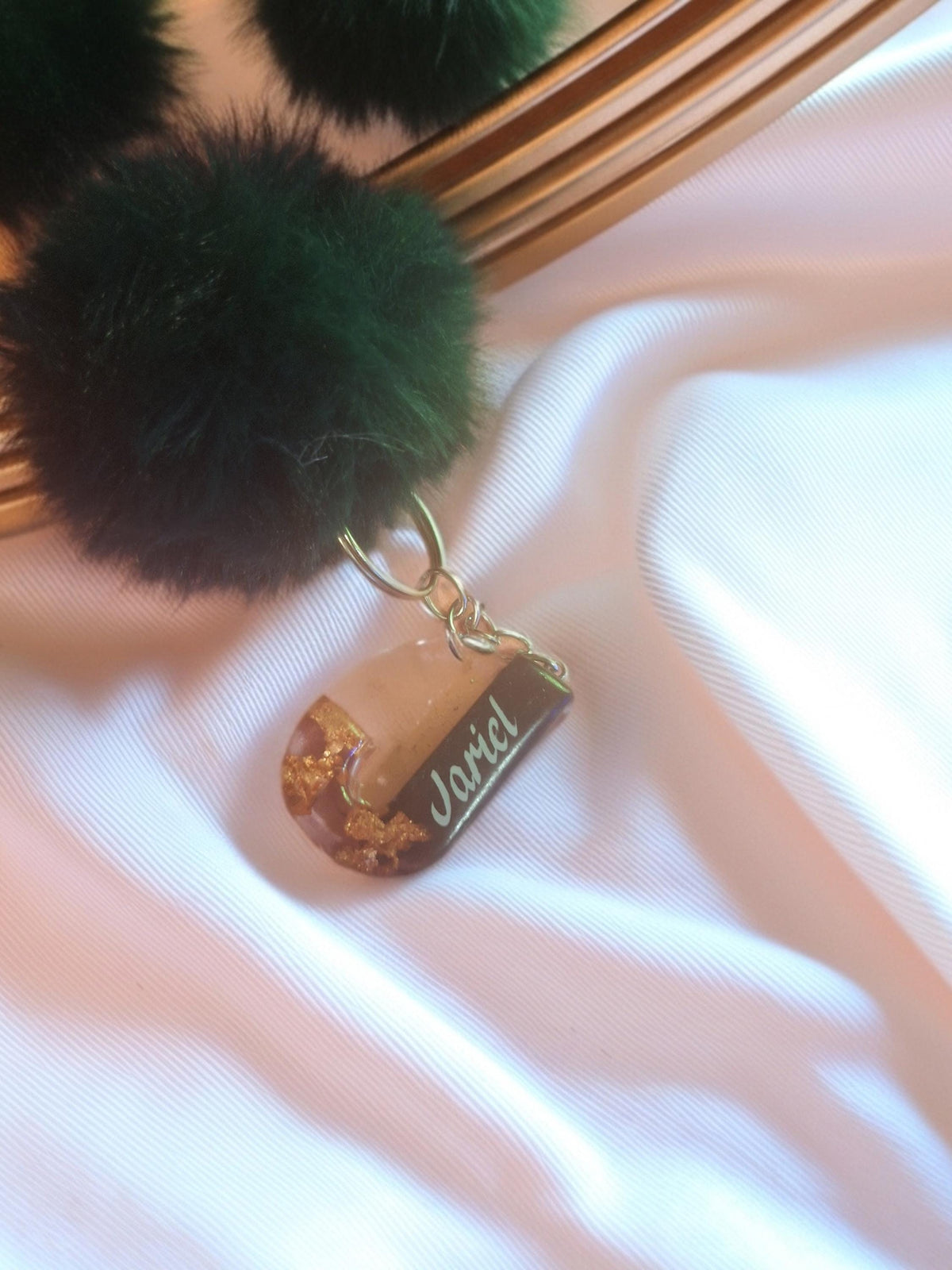 Custom Resin Letter Keychain | Pressed Flower Initial | Personalized Bag Charm | Gift for Her