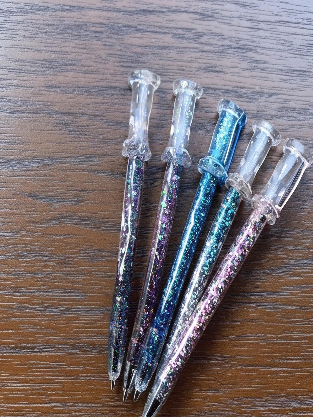 Resin Wizard Wand Pen | Handmade Fantasy Magic Writing Pen | Custom Name Epoxy Resin Gel Pen | Witch & Wizard Gift | Magical Stationery 3pk
